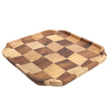 Wooden Pan Tea Tray Dish Bowl Fruit Salad Bread Serving Plate Kitchen Tableware25x25cm In Australia - Darrahopens