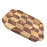 Wooden Pan Tea Tray Dish Bowl Fruit Salad Bread Serving Plate Kitchen Tableware25x25cm In Australia - Darrahopens