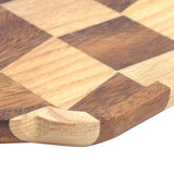 Wooden Pan Tea Tray Dish Bowl Fruit Salad Bread Serving Plate Kitchen Tableware25x25cm