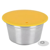 Coffee Capsule Stainless Steel Reusable Refillable Filter Cup for Dolce Gusto Coffee MakerYellow In Australia - Darrahopens