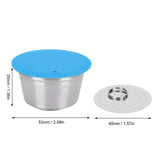 Coffee Capsule Stainless Steel Reusable Refillable Filter Cup for Dolce Gusto Coffee MakerBlue