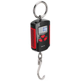 Portable Electronic Hanging Scale Digital LCD Backlit Display kg/lb/JIN 200KG W/HookRed Frame