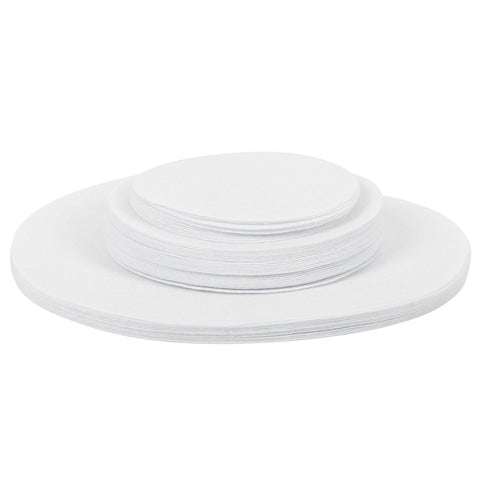 Felt Dish Protection Pad AntiFriction Storage Separator Insulation Mat Food Plate Porcelain Divider(White 48PCS)