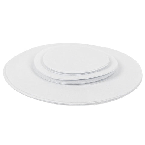 Felt Dish Protection Pad AntiFriction Storage Separator Insulation Mat Food Plate Porcelain Divider(White 24PCS) In Australia - Darrahopens