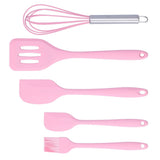 Cooking Spatula Set Silicone Baking Scraper Heat Resistant Egg Beater Kitchen Utensil(Pink ) In Australia - Darrahopens