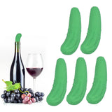 5Pcs Wine Stoppers Silicone Reusable Artificial Cucumber Shape Beverage Bottle Stopper