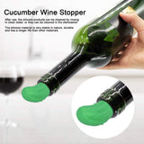 5Pcs Wine Stoppers Silicone Reusable Artificial Cucumber Shape Beverage Bottle Stopper