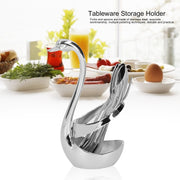 Stylish Tableware Storage Holder Rack Stainless Steel Fork Spoon Kitchen Tableware Set