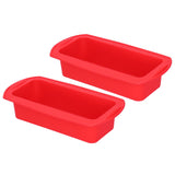 2Pcs Rectangle Silicone Cake Pan Bread Mold Baking Tool 2lb Cake Moulds Accessory Red In Australia - Darrahopens