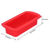 2Pcs Rectangle Silicone Cake Pan Bread Mold Baking Tool 2lb Cake Moulds Accessory Red