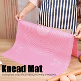 Silicone Knead Mat with Scale Chopping Board Nonslip Baking Tool Heat Resistant Oven Mat