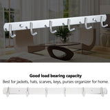 Stainless Steel Towel Hook Storage Rack Hanger with 6 Hooks for Kitchen Living Room Supplies