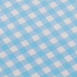 4Pcs/Set Salad Bowl Dish Light Blue Grid Pattern Imitation Porcelain Snack Plate Tableware