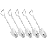 5pcs Dessert Coffee Spoons 304 Stainless Steel Ice Cream Dessert Cake Spoons SetSpoon