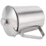 Coffee Latte Cup Thicken 304 Stainless Steel Measuring cup Milk Frothing Jug with Scale Cover500ml with Cover