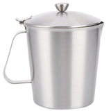 Coffee Latte Cup Thicken 304 Stainless Steel Measuring cup Milk Frothing Jug with Scale Cover1000ml with Cover In Australia - Darrahopens