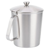 Coffee Latte Cup Thicken 304 Stainless Steel Measuring cup Milk Frothing Jug with Scale Cover1000ml with Cover