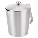 Coffee Latte Cup Thicken 304 Stainless Steel Measuring cup Milk Frothing Jug with Scale Cover1000ml with Cover