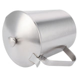 Coffee Latte Cup Thicken 304 Stainless Steel Measuring cup Milk Frothing Jug with Scale Cover1000ml with Cover