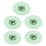5Pcs Kitchen Sink Drain Plugs Strainer Water Sink Bathtub Drainage Stopper Bathroom AccessoriesGreen