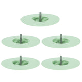 5Pcs Kitchen Sink Drain Plugs Strainer Water Sink Bathtub Drainage Stopper Bathroom AccessoriesGreen