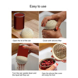 3Pcs Mini Colander Multi Purpose Silicone Can Filter Cover Strainer Kitchen Gadget
