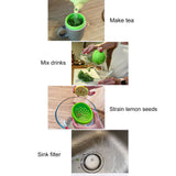 3Pcs Mini Colander Multi Purpose Silicone Can Filter Cover Strainer Kitchen Gadget