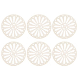 6Pcs Coaster Round Thickened Creative Insulation Pad Kitchen Table Mat Household SuppliesBeige In Australia - Darrahopens
