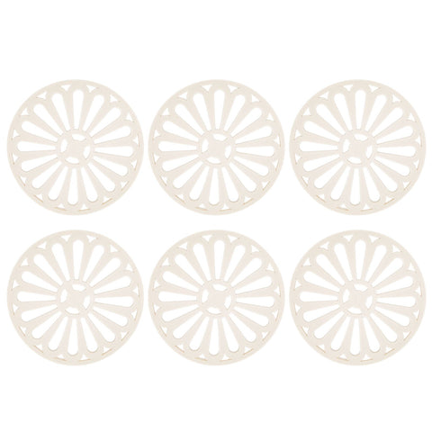 6Pcs Coaster Round Thickened Creative Insulation Pad Kitchen Table Mat Household SuppliesBeige In Australia - Darrahopens