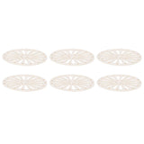 6Pcs Coaster Round Thickened Creative Insulation Pad Kitchen Table Mat Household SuppliesBeige