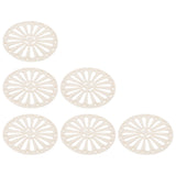 6Pcs Coaster Round Thickened Creative Insulation Pad Kitchen Table Mat Household SuppliesBeige