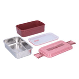 304 Stainless Steel Lunch Box Rectangular Insulated Portable Bento Box with HandleSingle Layer 700ml In Australia - Darrahopens