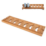 Bamboo Teacup Holder Shelf Tea Cup Draining Rack Organizer Tea Ceremony Accessories6 Grid