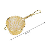 Copper Tea Infuser Strainer Reusable Loose Leaf Teapot Filter with Long Handle for Tea Maker