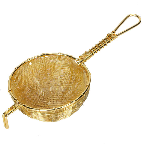 Tea Infuser Strainer Hand Made Copper Reusable Teapot Filter with Long Handle for Tea Maker In Australia - Darrahopens