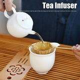 Tea Infuser Strainer Hand Made Copper Reusable Teapot Filter with Long Handle for Tea Maker
