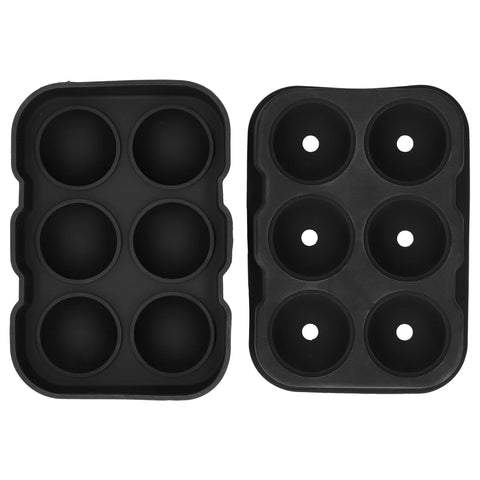 6 Cavity DIY Ice Cubes Mold Ice Ball Maker Mould Tray for Bar Party Cocktail Use Black In Australia - Darrahopens