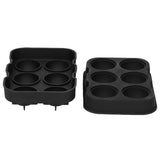 6 Cavity DIY Ice Cubes Mold Ice Ball Maker Mould Tray for Bar Party Cocktail Use Black In Australia - Darrahopens