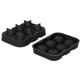 6 Cavity DIY Ice Cubes Mold Ice Ball Maker Mould Tray for Bar Party Cocktail Use Black