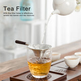 Tea Strainer Japanese Style Hand Made Tea Leaf Infuser Filter Tea Set Accessories(Red Wood Handle )
