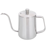 600ml Coffee Drip Kettle 304 Stainless Steel Slender Spout Thicken Coffee Pot with Cover In Australia - Darrahopens