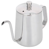 600ml Coffee Drip Kettle 304 Stainless Steel Slender Spout Thicken Coffee Pot with Cover In Australia - Darrahopens
