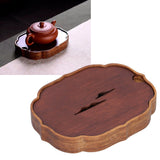 Chinese Style Bamboo Tea Tray Box with Water Storage for Kungfu Tea Set Accessories
