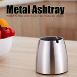 Ashtray Stainless Steel Windproof Smoking Cone Ash Tray Household Cigarette AccessoryS