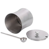 Stainless Steel Seasoning Pot Can Spice Condiment Bottle Pot Jar with Cover Spoon