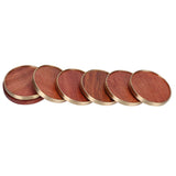 Wooden Tea Cup Mat Insulation Desktop Cup Pad Set with Base Tray Tea Ceremony AccessoriesRosewood