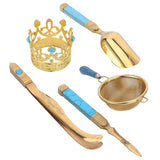 Tea Ceremony Set 304 Stainless Steel Tea Spoon Needle Clip Filter Kit Kung Fu Tea Accessory Gold