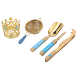 Tea Ceremony Set 304 Stainless Steel Tea Spoon Needle Clip Filter Kit Kung Fu Tea Accessory Gold