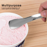 Stainless Steel Spoon Teaspoon Ice Cream Scoop Home Restaurant Polishing Handle Coffee Spoon