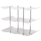 3‑Tier Stainless Steel Wine Rack Freestanding Wavy Wine Holder Display Shelf Kitchen Accessories In Australia - Darrahopens